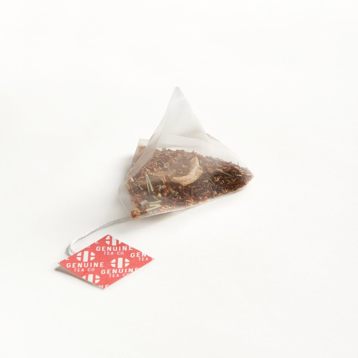 Pyramid Tea Bags - Lemon Ginger Rooibos Herbal Tea - Genuine Tea